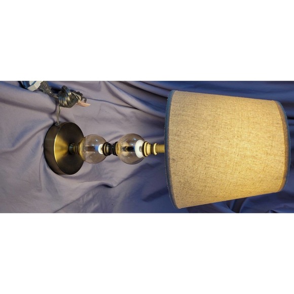 Unbranded accents mid century modern atomic table lamp with glass
